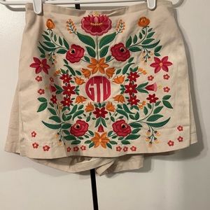 Herencia Co embroidered skort